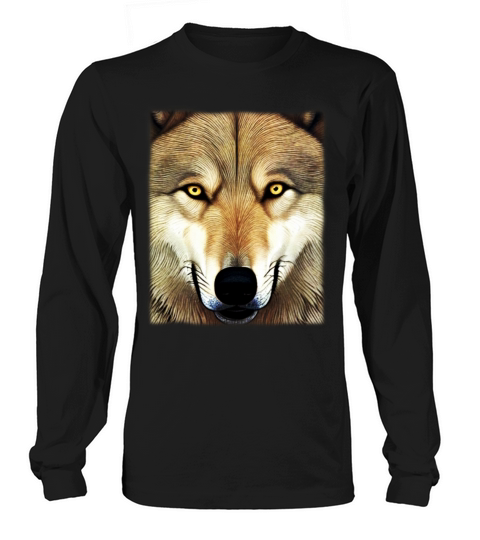 Wolf artwork design predator face imprint Long sleeved Unisex