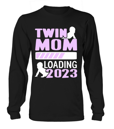 Womens Twin Mama Twin Mom to Be Pregnancy Long sleeved Unisex