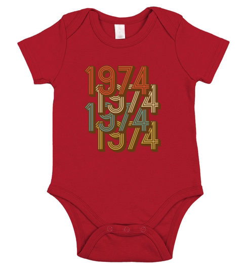 1974 vintage retro Short Sleeve Baby One-Piece