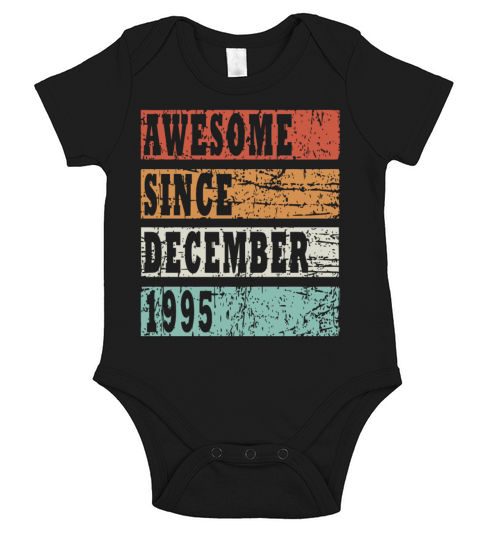 1995 December vintage born gift Short Sleeve Baby One-Piece