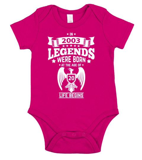 20th Birthday Gifts for Men and Women 2003 Short Sleeve Baby One-Piece