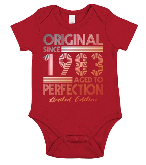 40th birthday vintage 1983 original since 1983 Short Sleeve Baby One-Piece