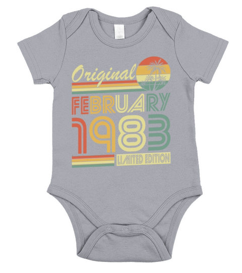 40th birthday vintage february 1983 original 1983 Short Sleeve Baby One-Piece