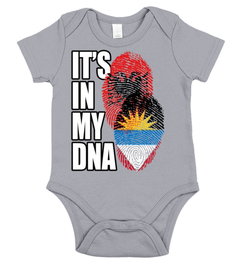 Albanian And Antiguan Mix Heritage DNA Flag Short Sleeve Baby One-Piece