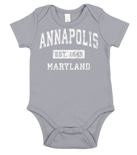Annapolis Maryland Md Vintage Established Sports D Short Sleeve Baby One-Piece