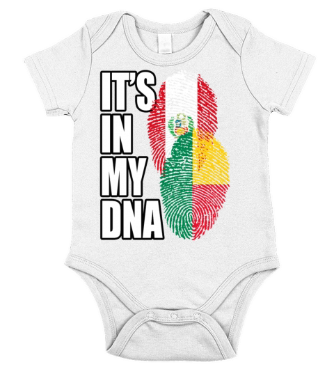 Beninese And Peruvian Mix Heritage DNA Flag Short Sleeve Baby One-Piece