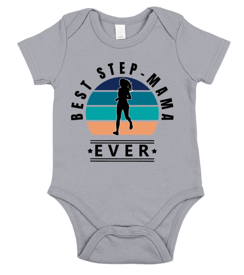 Best Step-mama running vintage retro Short Sleeve Baby One-Piece