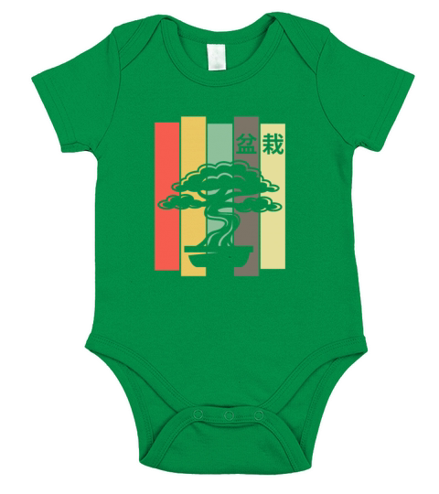 Bonsai Tree Japanese Retro Vintage Short Sleeve Baby One-Piece