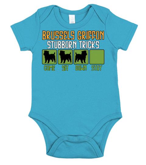 Brussels Griffon Dog Stubborn Tricks Short Sleeve Baby One-Piece
