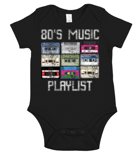 Cassette 80s Music Playlist Grunge Short Sleeve Baby One-Piece