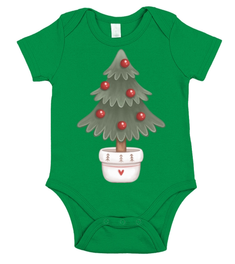 Christmas Tree Short Sleeve Baby One-Piece