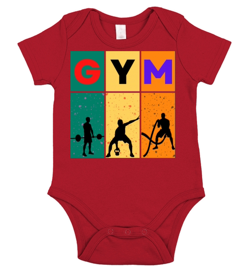 Colorful Modern Gym Sports T shirt Short Sleeve Baby One-Piece