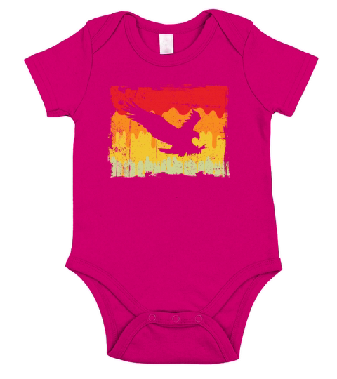 eagle retro Short Sleeve Baby One-Piece