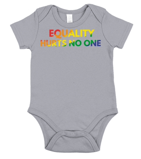 Equality Hurts No One in Rainbow Colors Short Sleeve Baby One-Piece