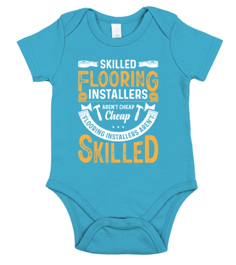 Funny Flooring Installer Quote Short Sleeve Baby One-Piece