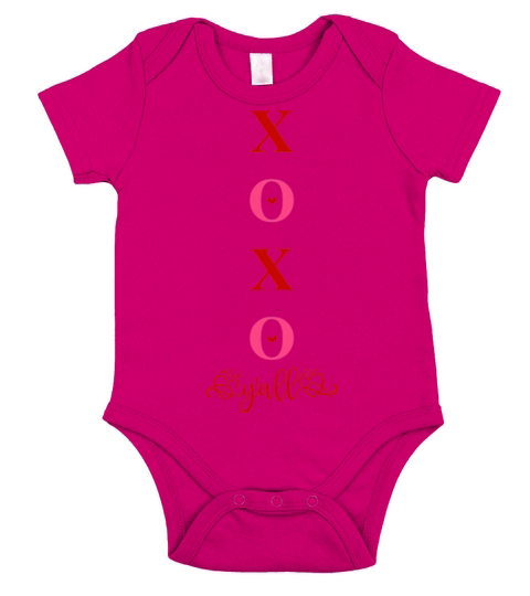 Galentines Day XOXO Yall Valentines Day861 Short Sleeve Baby One-Piece