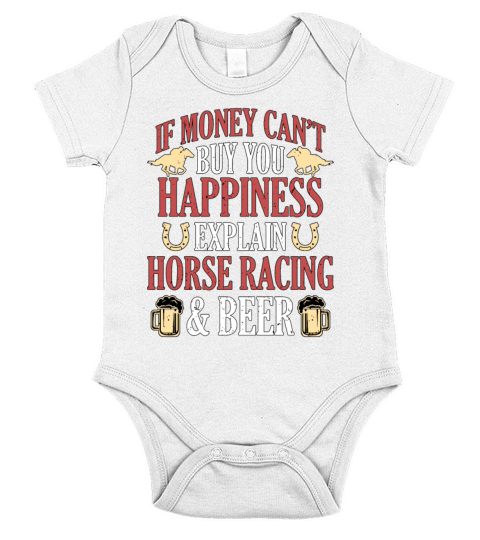 Horse Racing If Money Cant Buy Horseback Riding Short Sleeve Baby One-Piece