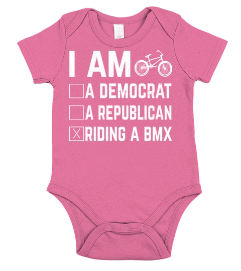 I Am A Democrat A Republican Riding A Bmx Short Sleeve Baby One-Piece