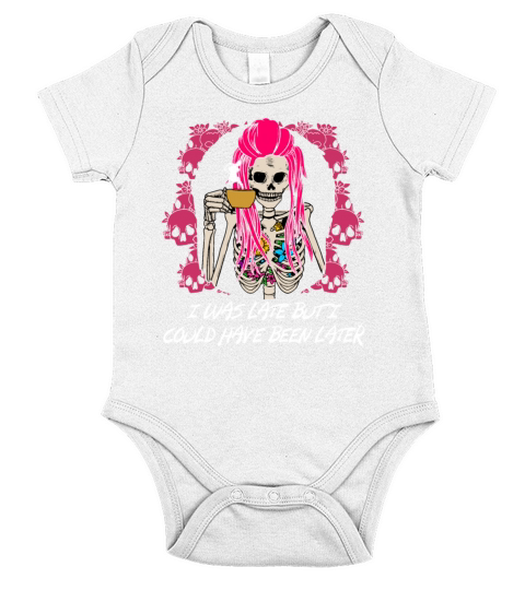 I Was Late But I Could Have Been Later Funny Sloth Short Sleeve Baby One-Piece