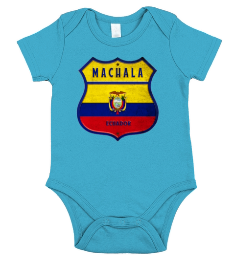 Machala Ecuador coat of arms flag design Short Sleeve Baby One-Piece