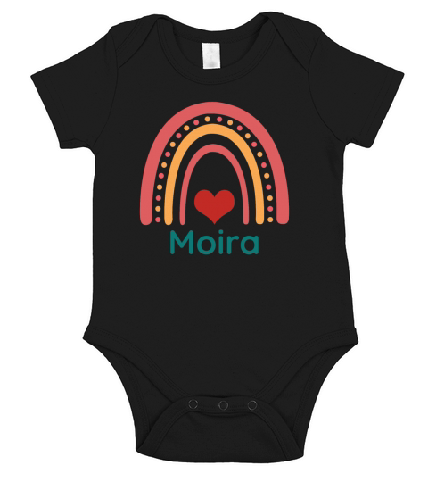 Moira Vintage Boho Rainbow Short Sleeve Baby One-Piece
