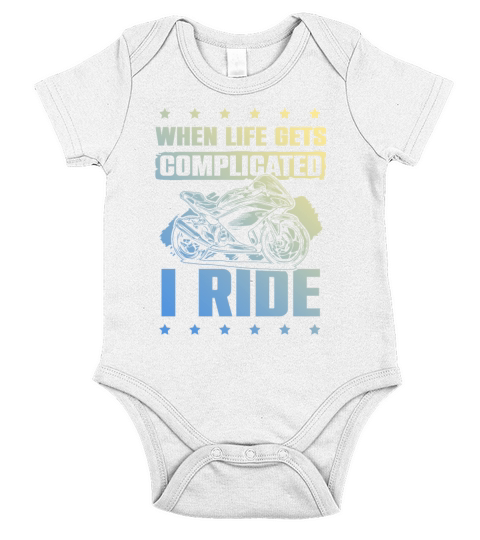motorcycle bike Short Sleeve Baby One-Piece
