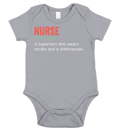 Nurse Noun Funny humor quote Short Sleeve Baby One-Piece