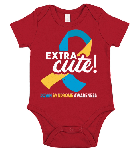 October Wear Blue Yellow Down Syndrome Awareness Short Sleeve Baby One-Piece