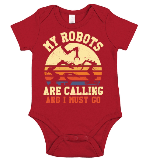 Robot Robotics Engineer Retro Short Sleeve Baby One-Piece