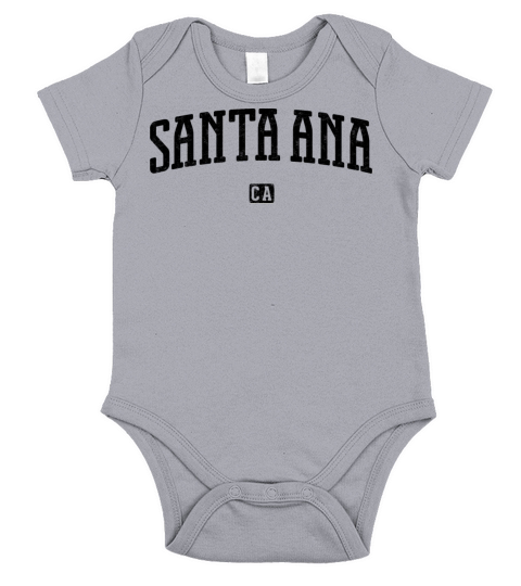 Santa Ana California Vintage Short Sleeve Baby One-Piece