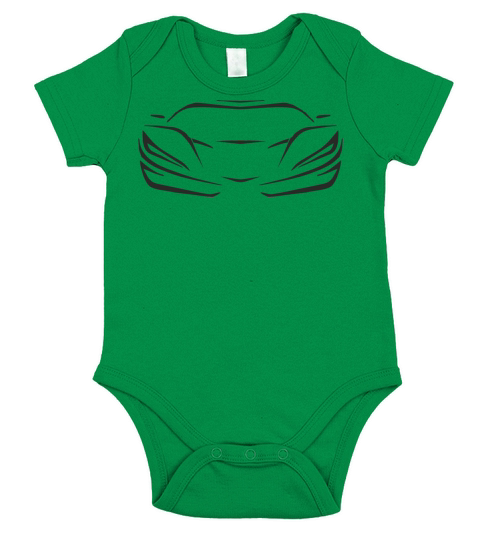 Sportscar Silhouette Short Sleeve Baby One-Piece