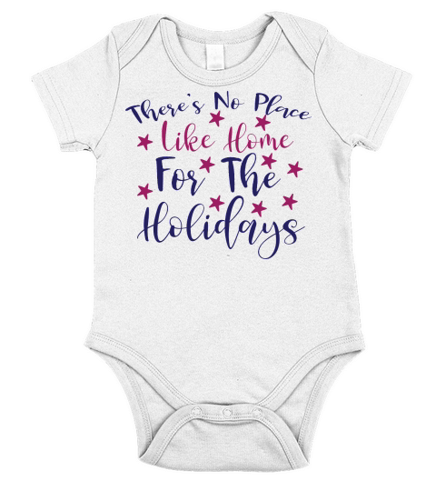 Theres No Place Like Home For The Holidays Christmas Short Sleeve Baby One-Piece