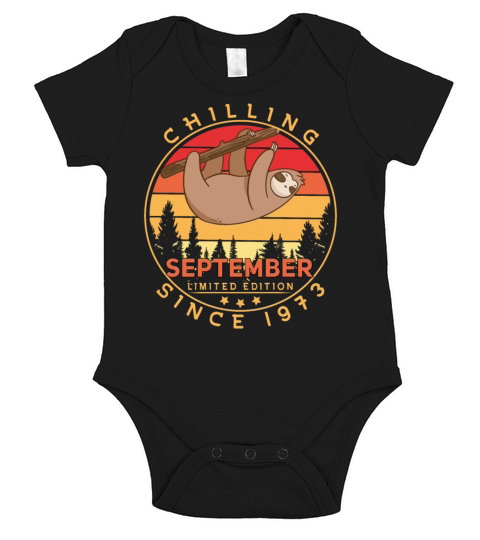 Vintage 1973 September Vintage Gift Idea Short Sleeve Baby One-Piece