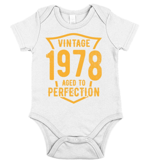 Vintage 1978 Aged To Perfection 45th Birthday Short Sleeve Baby One-Piece
