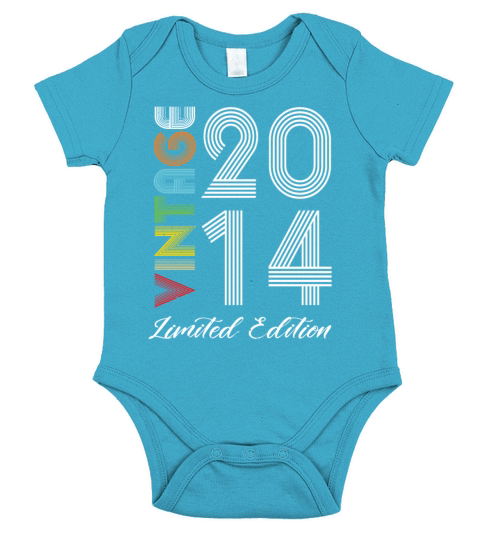 Vintage 2014 Vintage Birthday Retro Vintage Short Sleeve Baby One-Piece