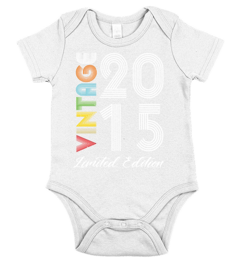 Vintage 2015 Vintage Birthday Retro Vintage Short Sleeve Baby One-Piece