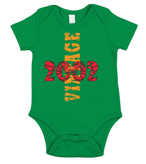 Vintage 21th Birthday 2002 Sports Gift Short Sleeve Baby One-Piece