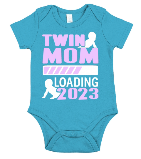 Womens Twin Mama Twin Mom to Be Pregnancy Short Sleeve Baby One-Piece