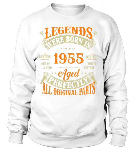 67th Birthday Vintage Legends Born In 1955 67 Year Sweatshirt Unisex