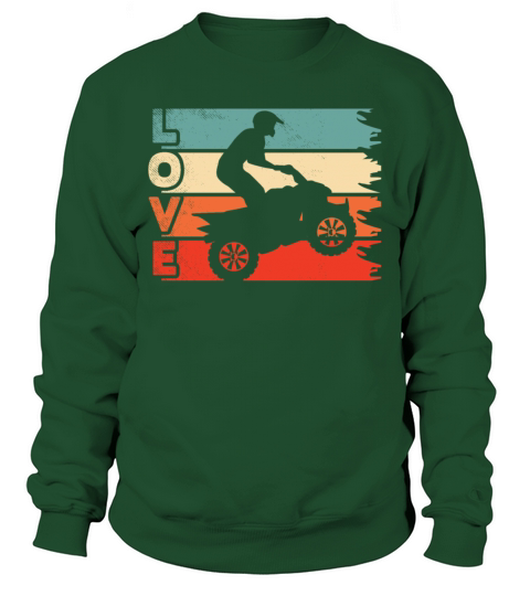all terrain vehicles Cute LOVE art vintage retro Sweatshirt Unisex