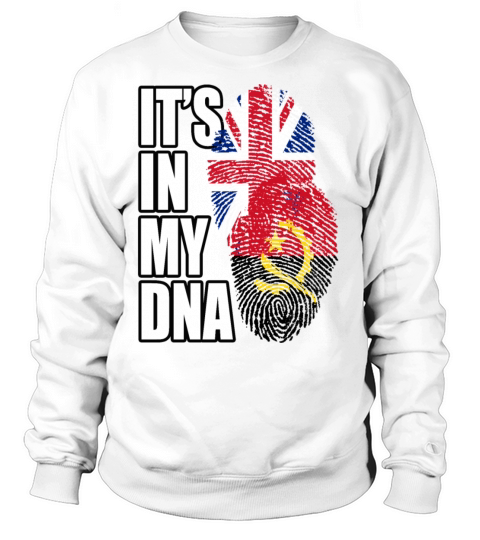 Angolan And British Mix Heritage DNA Flag Sweatshirt Unisex