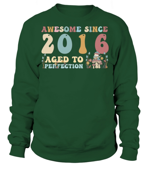 Awesome since 2016 - 7th Birthday - 2023 Groovy Sweatshirt Unisex