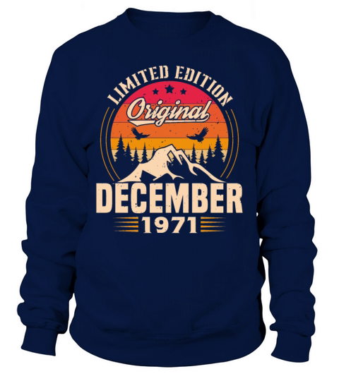 Birthday Gift December 1971 Vintage Retro Sweatshirt Unisex