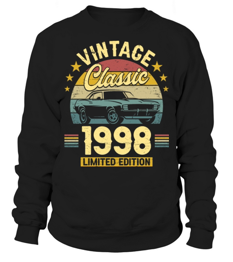 Classic 1998 25 Years Old Vintage 25th Birthday Sweatshirt Unisex