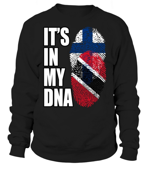 Finland And Trinidad Tobago Mix Heritage DNA Flag Sweatshirt Unisex