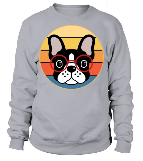 French Bulldog Dog Breed Vintage Retro Sunset Sweatshirt Unisex