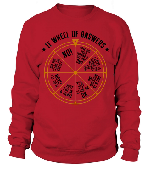 IT Support Wheel Of Fortune Tech Specialist Nerd Sweatshirt Unisex