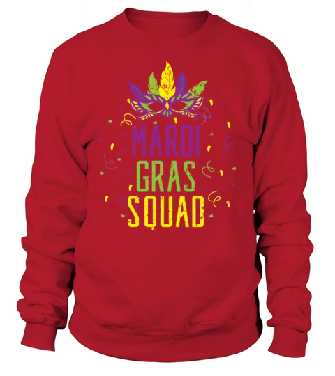 Mardi Gras Squad New Orleans Louisiana Parade Sweatshirt Unisex