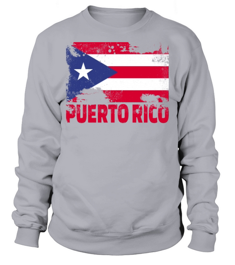 Puerto Rico Flag Vintage Distressed Caribbean Grun Sweatshirt Unisex
