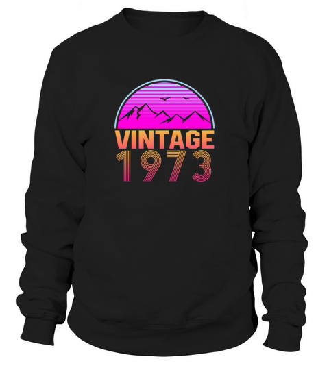 Retrowave Vintage 1973 Birthday Gift Idea Sweatshirt Unisex
